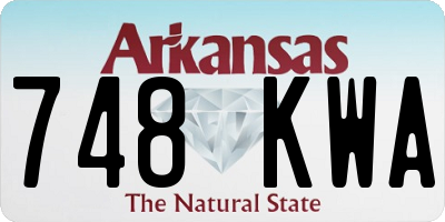 AR license plate 748KWA
