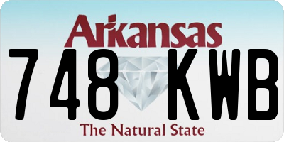 AR license plate 748KWB