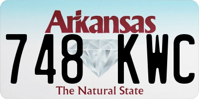 AR license plate 748KWC