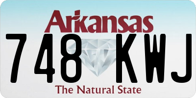 AR license plate 748KWJ