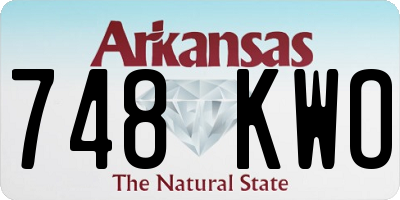 AR license plate 748KWO