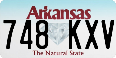 AR license plate 748KXV