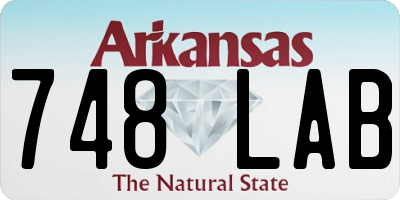 AR license plate 748LAB