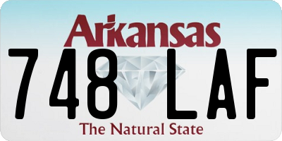 AR license plate 748LAF