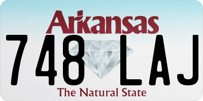 AR license plate 748LAJ