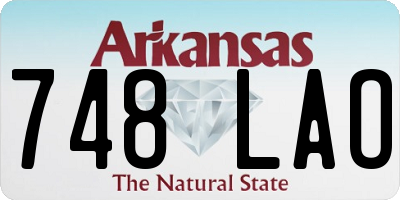 AR license plate 748LAO
