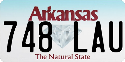 AR license plate 748LAU