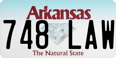 AR license plate 748LAW