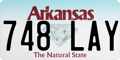AR license plate 748LAY