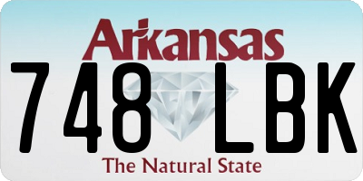 AR license plate 748LBK