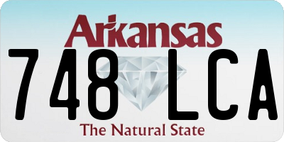 AR license plate 748LCA