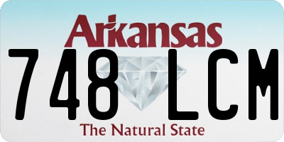 AR license plate 748LCM