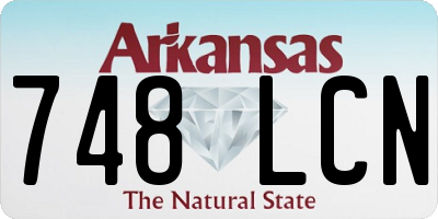 AR license plate 748LCN