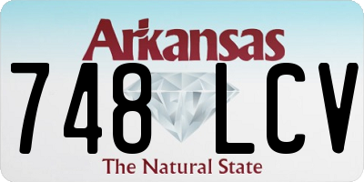 AR license plate 748LCV