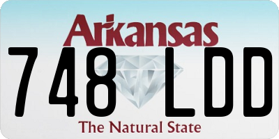 AR license plate 748LDD