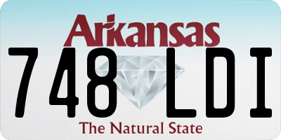 AR license plate 748LDI
