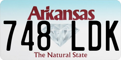 AR license plate 748LDK