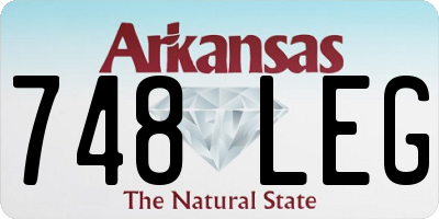 AR license plate 748LEG