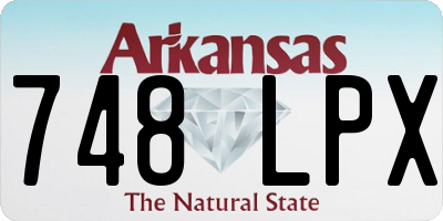 AR license plate 748LPX