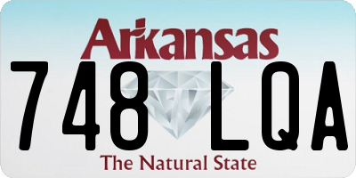 AR license plate 748LQA