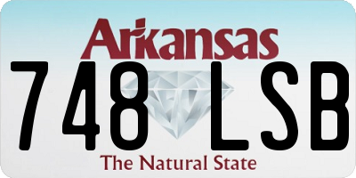 AR license plate 748LSB