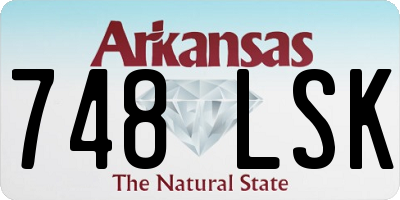 AR license plate 748LSK