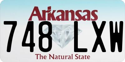 AR license plate 748LXW