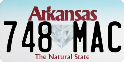 AR license plate 748MAC