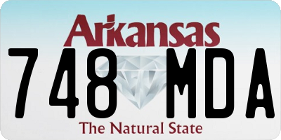 AR license plate 748MDA