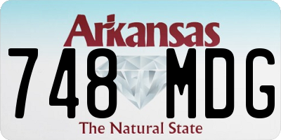AR license plate 748MDG