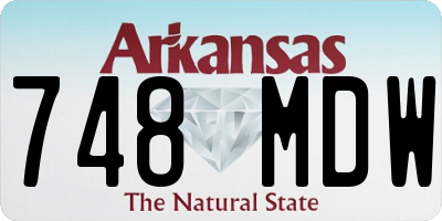 AR license plate 748MDW