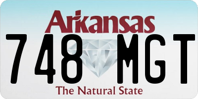 AR license plate 748MGT