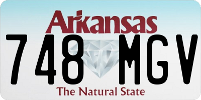 AR license plate 748MGV