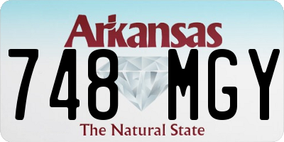 AR license plate 748MGY