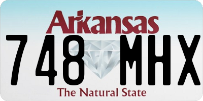 AR license plate 748MHX