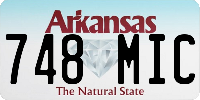 AR license plate 748MIC