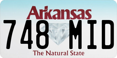 AR license plate 748MID
