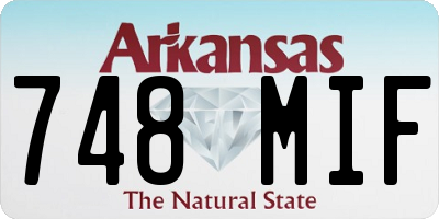 AR license plate 748MIF