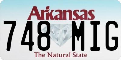 AR license plate 748MIG