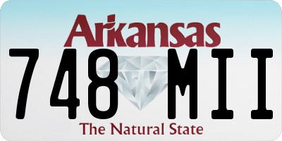 AR license plate 748MII