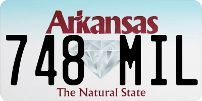 AR license plate 748MIL