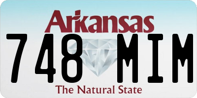 AR license plate 748MIM