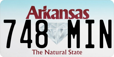 AR license plate 748MIN