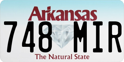 AR license plate 748MIR