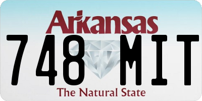 AR license plate 748MIT