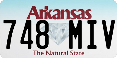 AR license plate 748MIV
