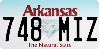 AR license plate 748MIZ