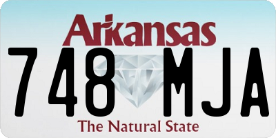 AR license plate 748MJA