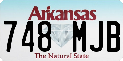 AR license plate 748MJB