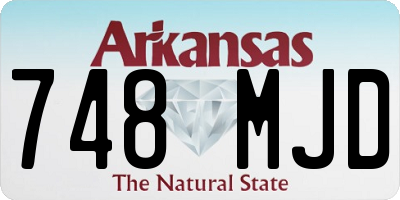 AR license plate 748MJD
